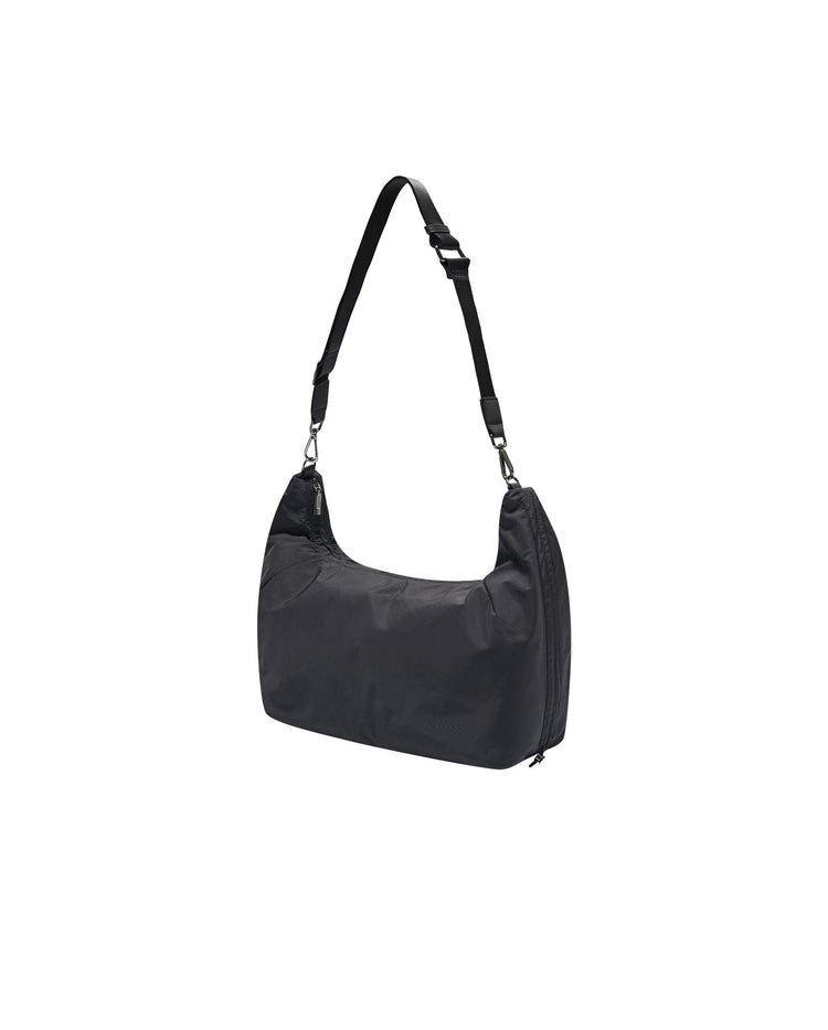 BG649-008 | LOGO TWO WAYS SHOULDER CROSSBODY BAG | BLACK