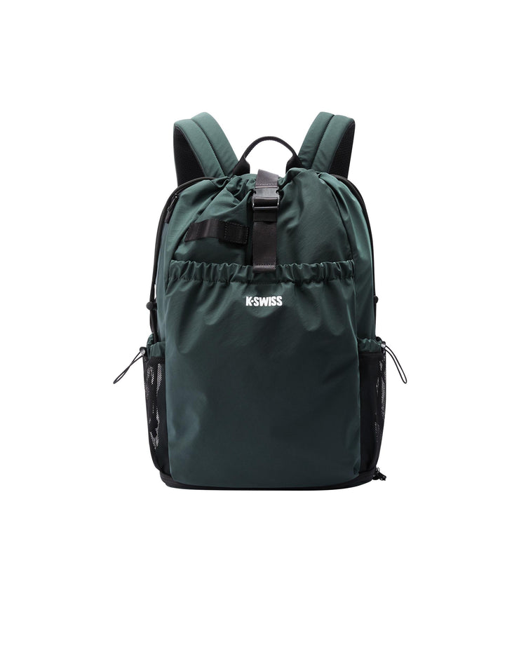 BG674-304 | K-SWISS LOGO WATER REPLELLENT BACKPACK | GREEN/TURQ
