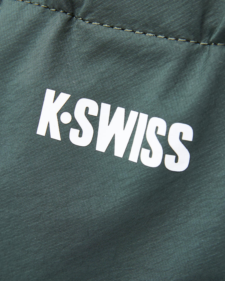 BG674-304 | K-SWISS LOGO WATER REPLELLENT BACKPACK | GREEN/TURQ