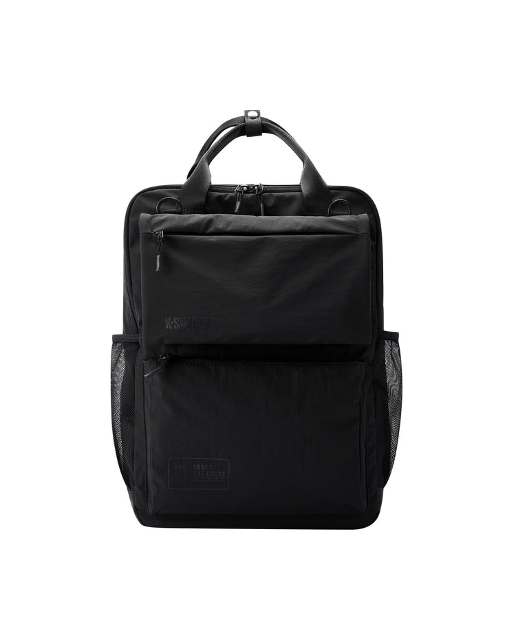 BG681-008 | WATER REPLELLENT BACKPACK CROSSBODY BAG 2-IN-1 | BLACK