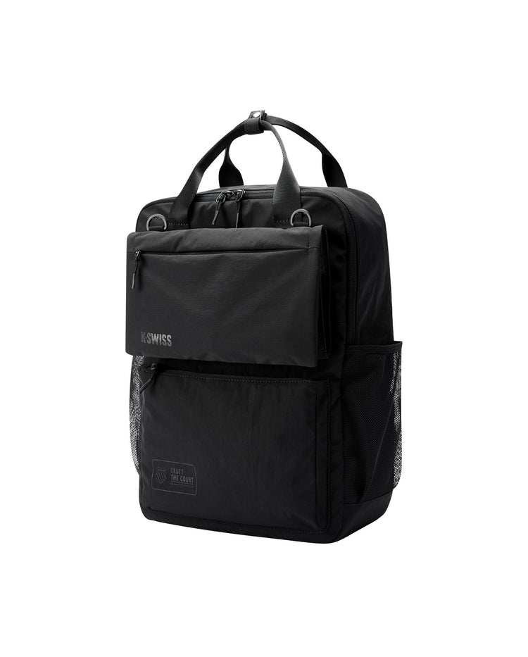 BG681-008 | WATER REPLELLENT BACKPACK CROSSBODY BAG 2-IN-1 | BLACK