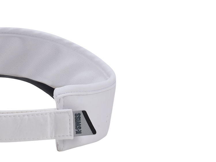 C3411-101 | K-SWISS LOGO VISOR CAP | WHITE/WHITE