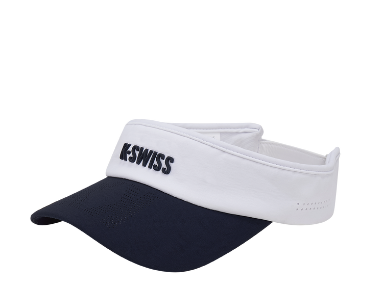 C3411-101 | K-SWISS LOGO VISOR CAP | WHITE/WHITE