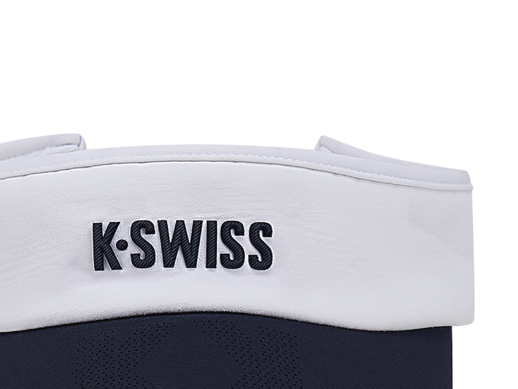 C3411-101 | K-SWISS LOGO VISOR CAP | WHITE/WHITE