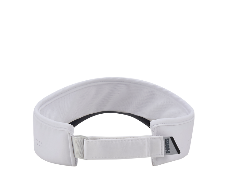 C3411-101 | K-SWISS LOGO VISOR CAP | WHITE/WHITE