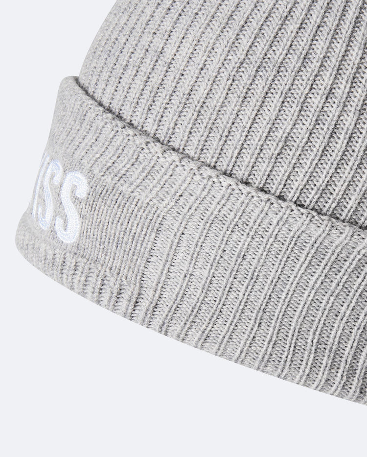 C3434-024 | K-SWISS LOGO BEANIE | GRAY/RED