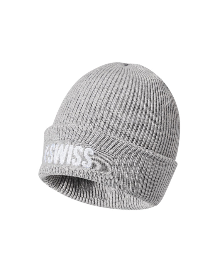 C3434-024 | K-SWISS LOGO BEANIE | GRAY/RED