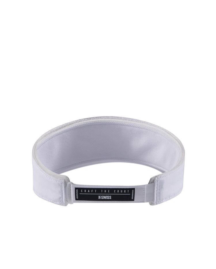 C3532-101 | K-SWISS LOGO VISOR CAP | WHITE/WHITE