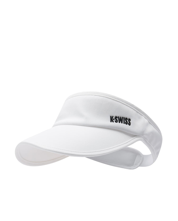 C3554-101 | K-SWISS LOGO COLOR BLOCKS VISOR CAP | WHITE/WHITE