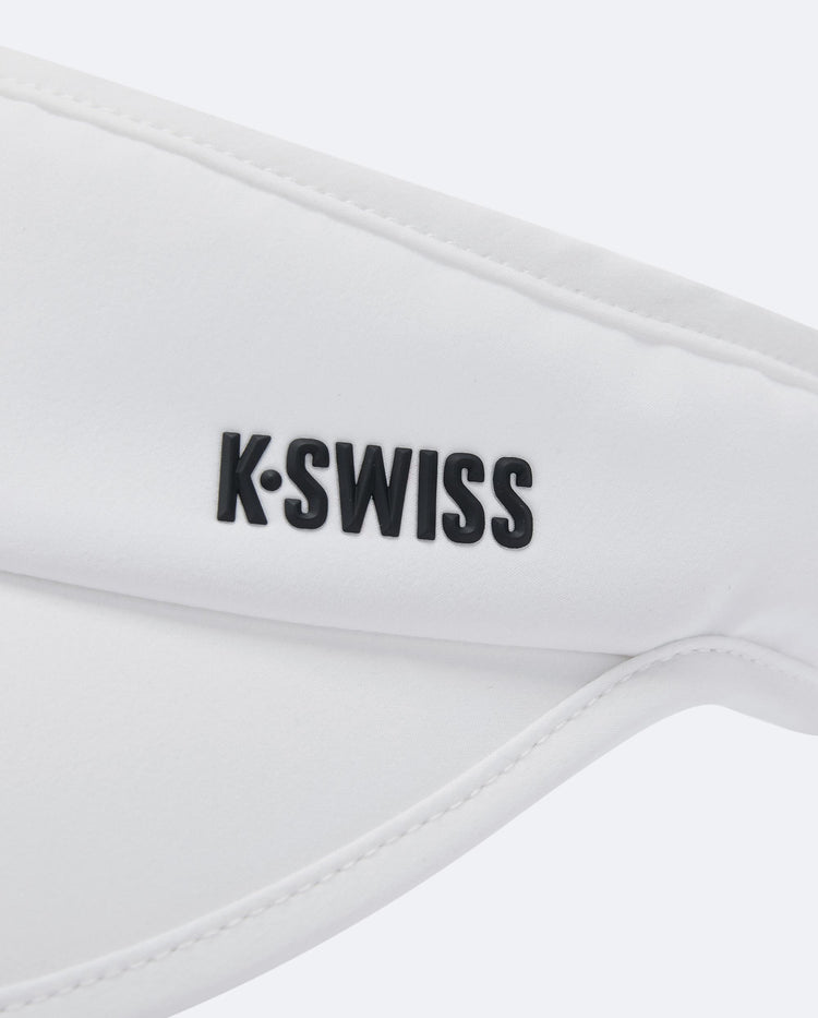 C3554-101 | K-SWISS LOGO COLOR BLOCKS VISOR CAP | WHITE/WHITE