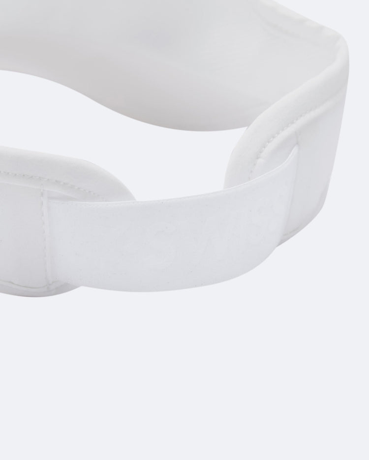 C3554-101 | K-SWISS LOGO COLOR BLOCKS VISOR CAP | WHITE/WHITE