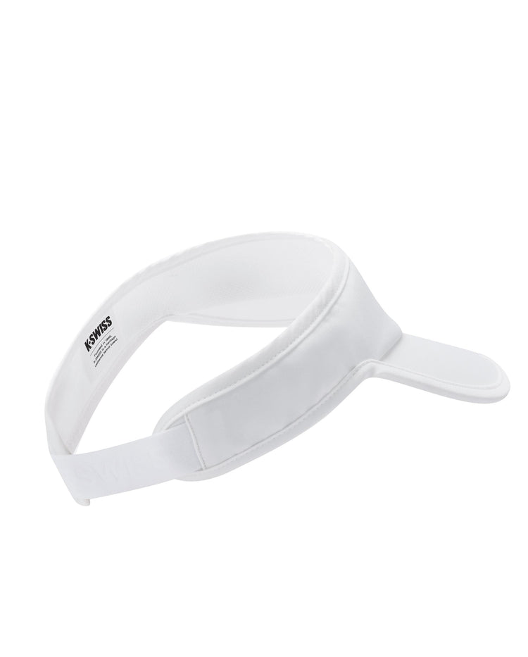 C3554-101 | K-SWISS LOGO COLOR BLOCKS VISOR CAP | WHITE/WHITE